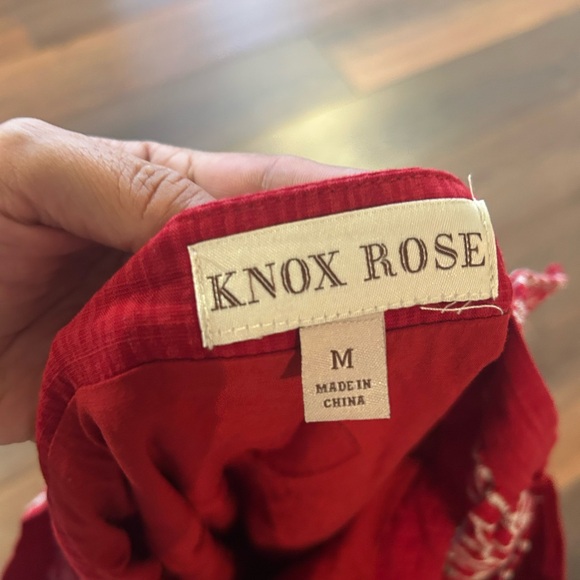 Red Embroidered Boho Midi Dress, Tiered Cotton Sundress, Cottagecore Dress - Picture 6 of 9